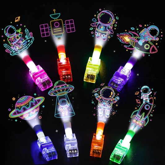 CHSLtmxq 40PCS Space Finger Lights Party Favors, 8 Designs Light Up