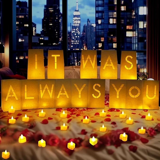 Valentines Day Decorations It was Always You Light Up Letters