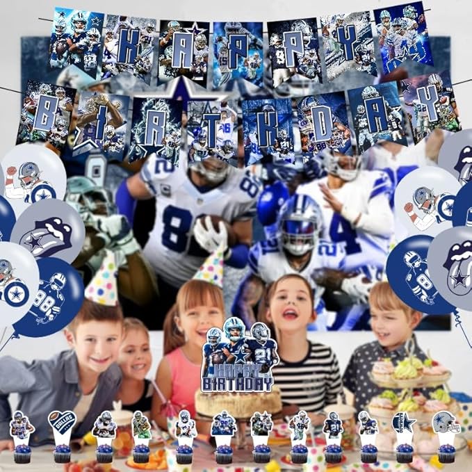 Cowboys Birthday Decorations Football Party Supplies Include Happy