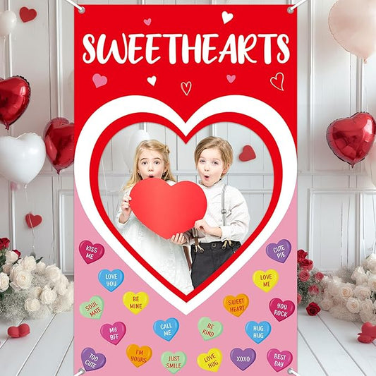 Valentine's Day Candy Heart Photo Prop Selfie Frame Valentine's Day