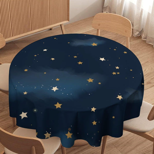 JanJCurt Night Sky Round Tablecloth, Blue Galaxy S 60" (Round) Space-9