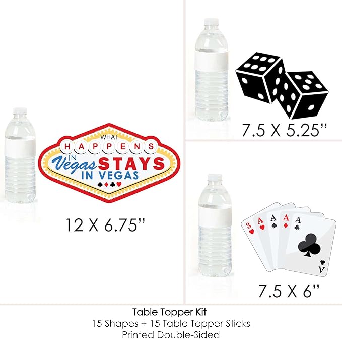 Big Dot of Happiness Las Vegas Casino Party Centerpiece Sticks Table
