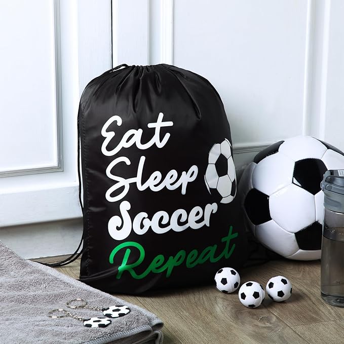 96 Pcs Soccer Party Favors Include 24 Soccer Drawstring Bags 24