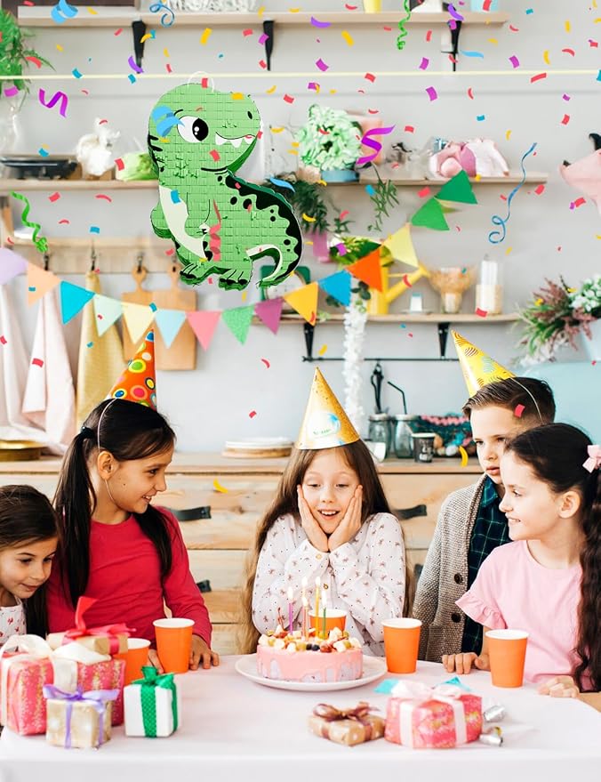 Dinosaur Piñata for Boys Piñata de Dinosaurio para niños with 12pcs
