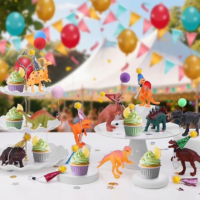 26 PCS Jungle Animal Birthday Party Decorations with Dinosaur
