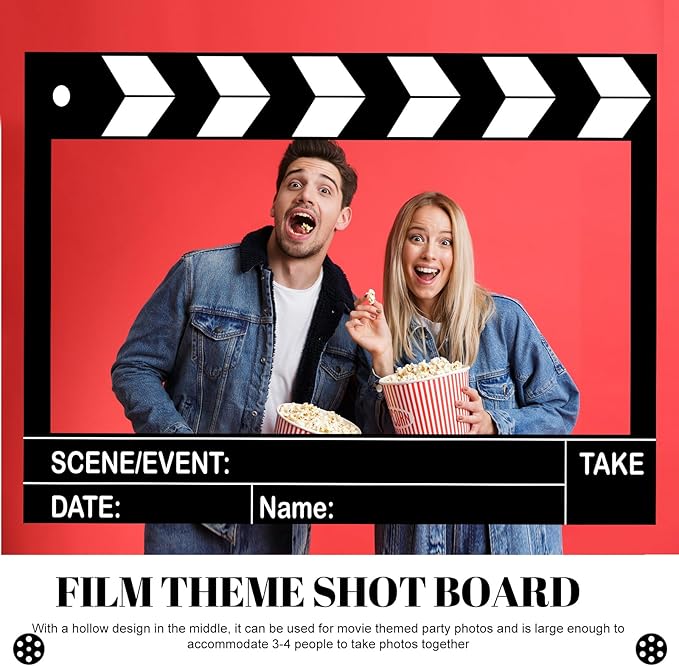 Large Movie Night Photo Booth Props 25.59 x 15.75 Inch Movie Theme
