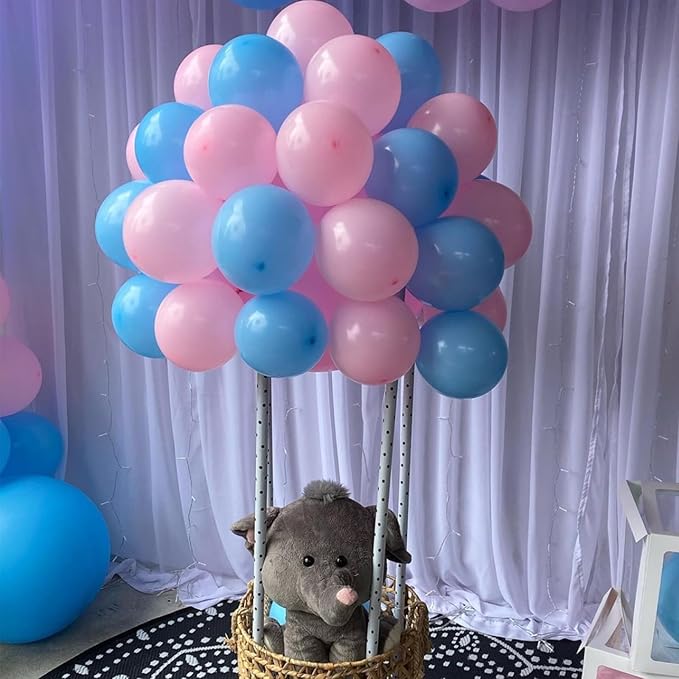 Pink and Blue Latex Balloons, 67 12 Inch Pink Blue Gender Reveal