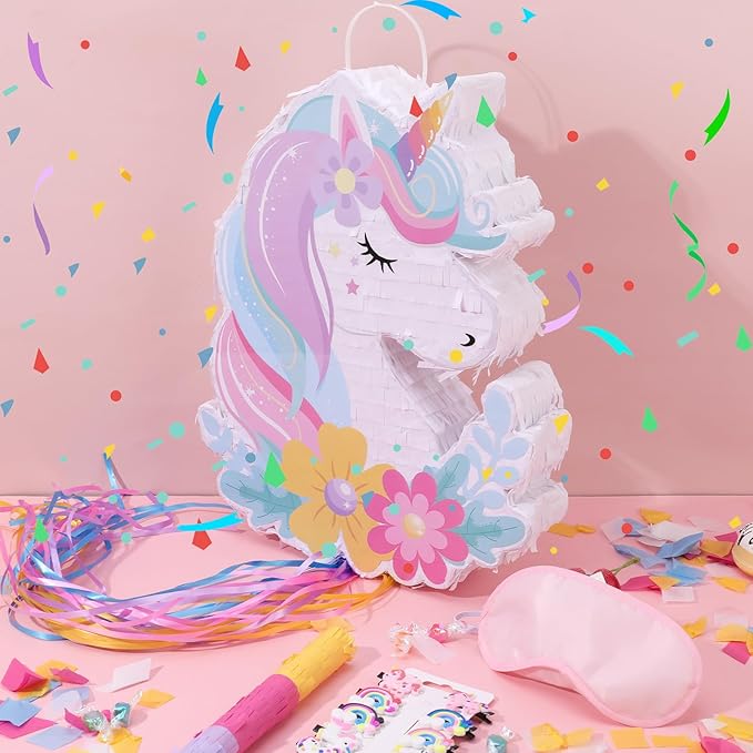 Unicorn Piñata Unicorn Party Supplies Piñata Bundle with Hair Clip