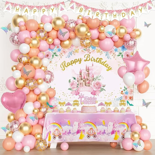 Princess Birthday Party Decorations Pink Princess Birthday Backdrop