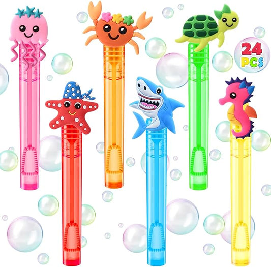Under the Sea Party Favors 24Pcs Ocean Animal Mini Bubble Wands