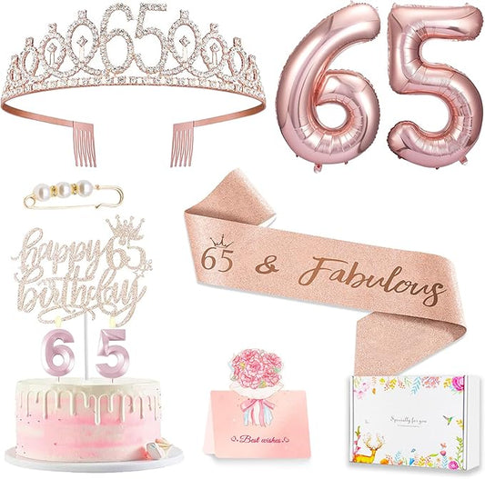 65th Birthday Gifts Decorations for Women Including 65 year old