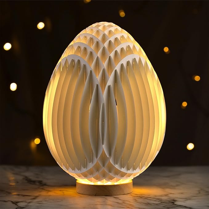 Lighted Easter Egg Centerpieces for Tables Indoor Paper Easter