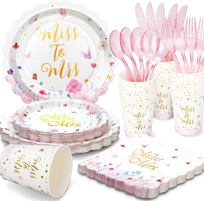 Wildflower Bridal Shower Decorations Bridal Shower Plates