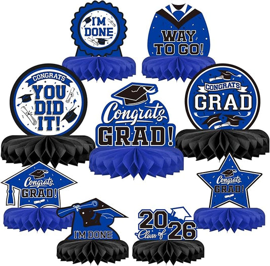 9PCS Graduation Party Decorations Class of 2026 Congrats Grad Table