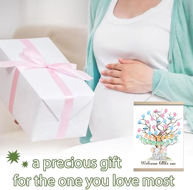 Gender Reveal Gifts Idea Party Fingerprint Decorations Elephant