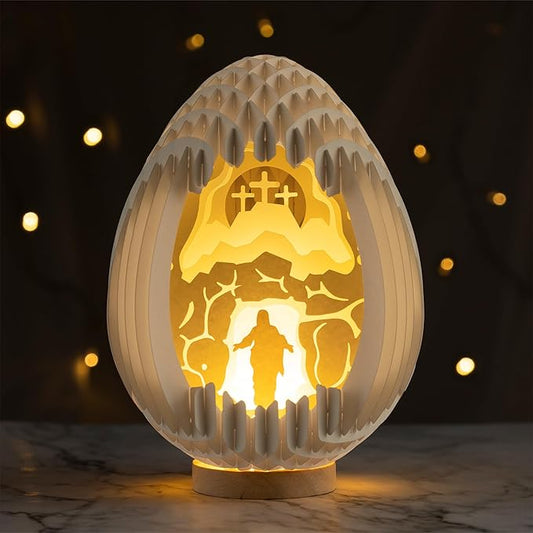 Lighted Easter Egg Centerpieces for Tables Indoor Resurrection Scene