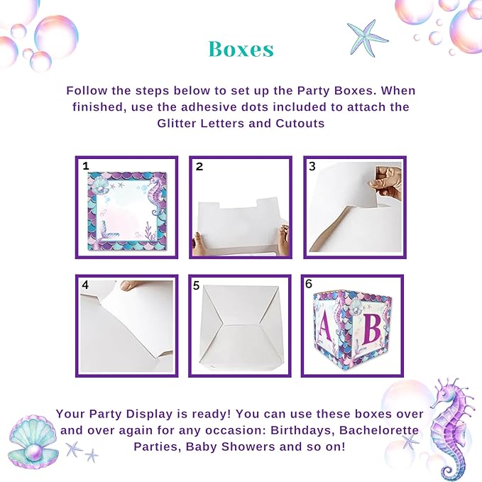248 Pieces Little Mermaid Birthday Decorations Kit All in 1 Girl's