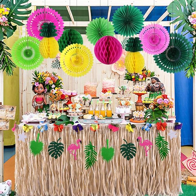 Hawaiian Party Decorations Tropical Birthday Party Supplies Flamingo