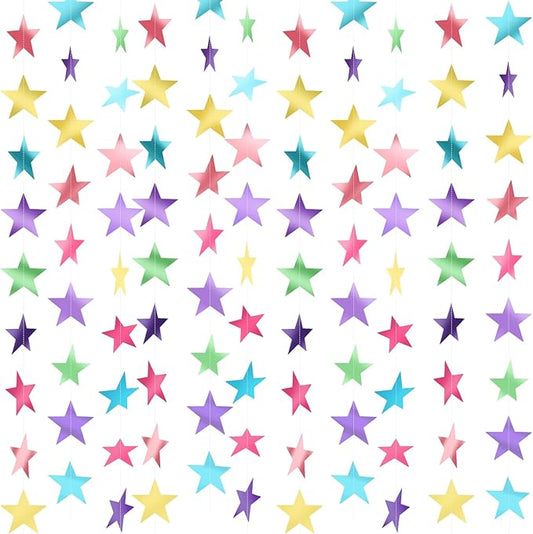 Patelai Glitter Star Garland Banner 2026 Graduation Decor 130 Feet #6