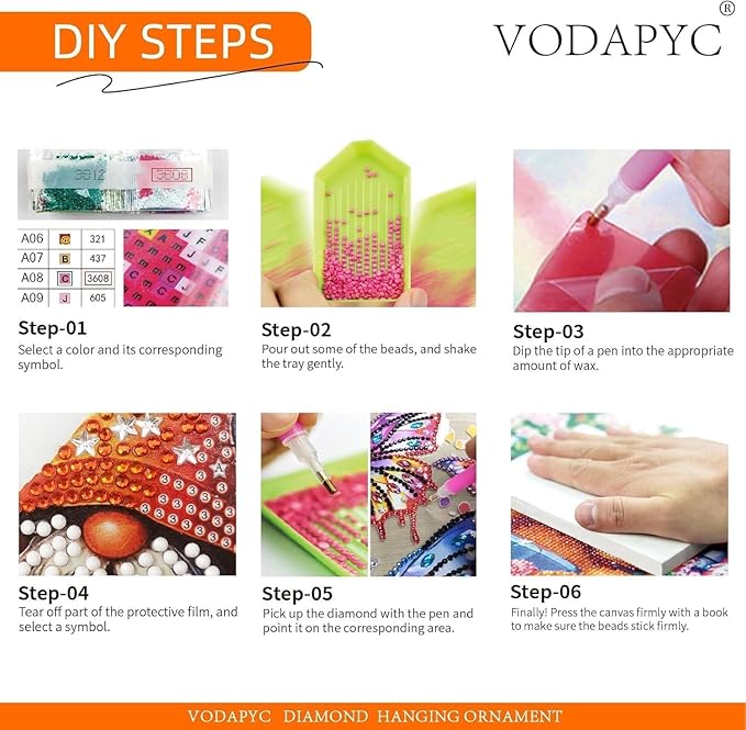 VODAPYC Halloween Witch Diamond Art Hanging Kit for Adults, DIY