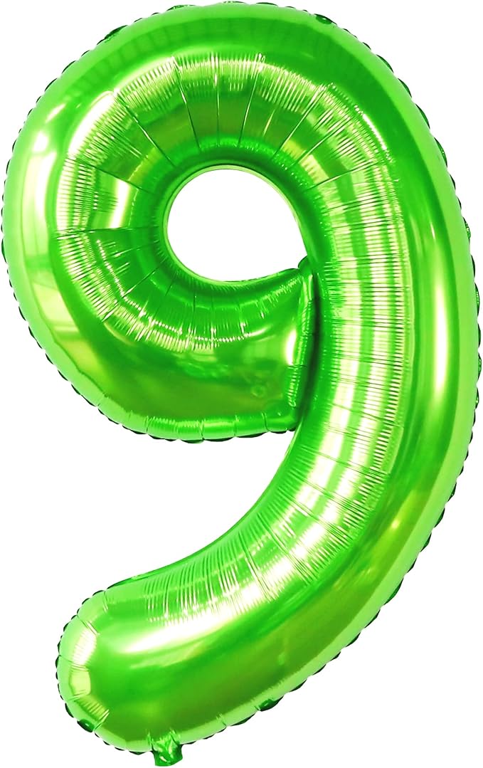 KatchOn, Giant Light Green Number 9 Balloon - 40 Inch | Foil 9