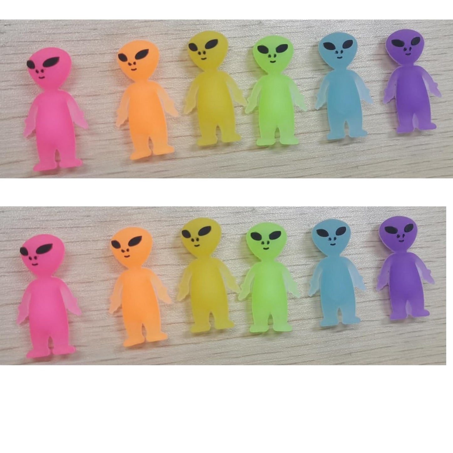 60 Pcs Colorful Mini Alien Figures Bulk Glow in The Dark