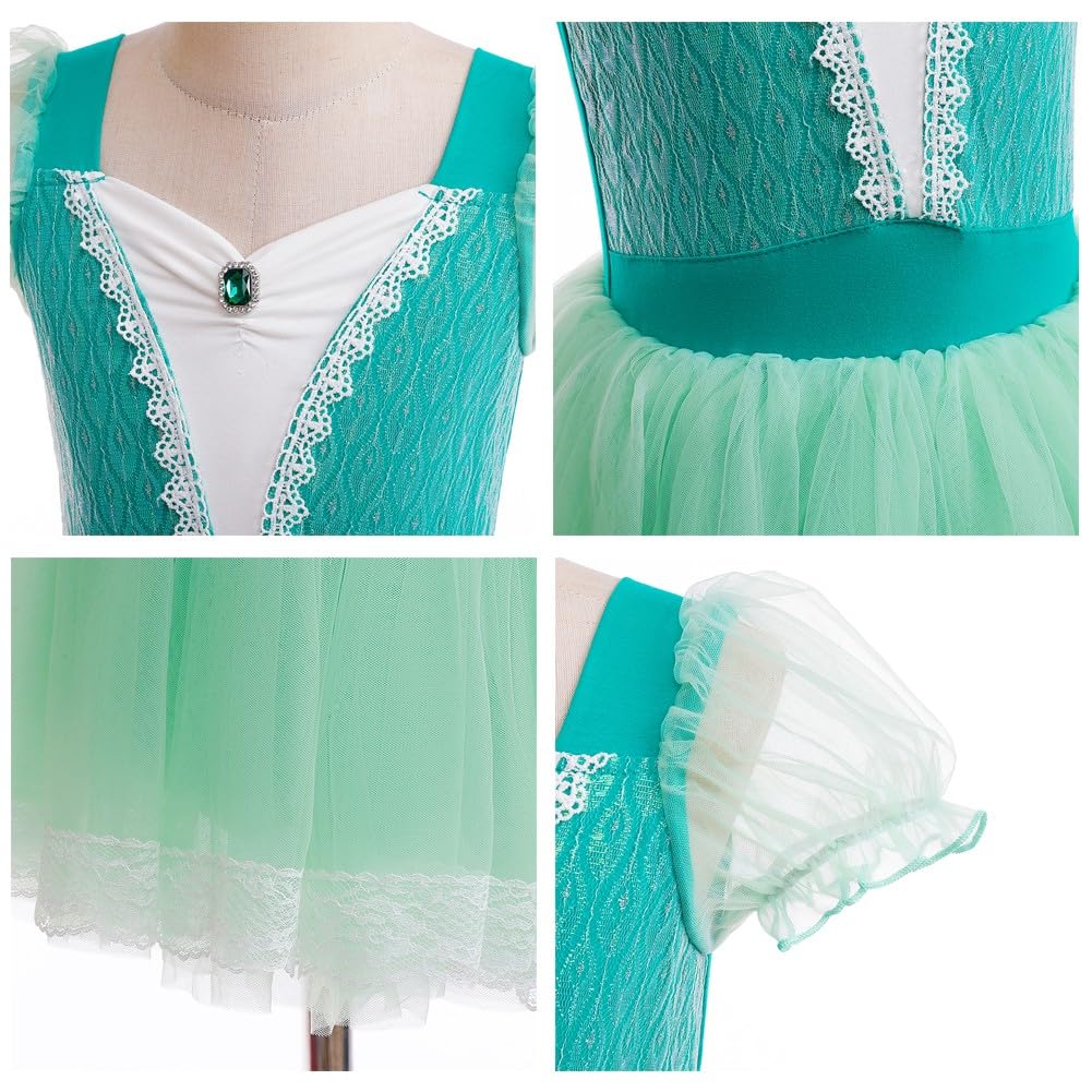 MYRISAM Girls Princess Ballet Dance Tutu Skirted Ballerina Dress