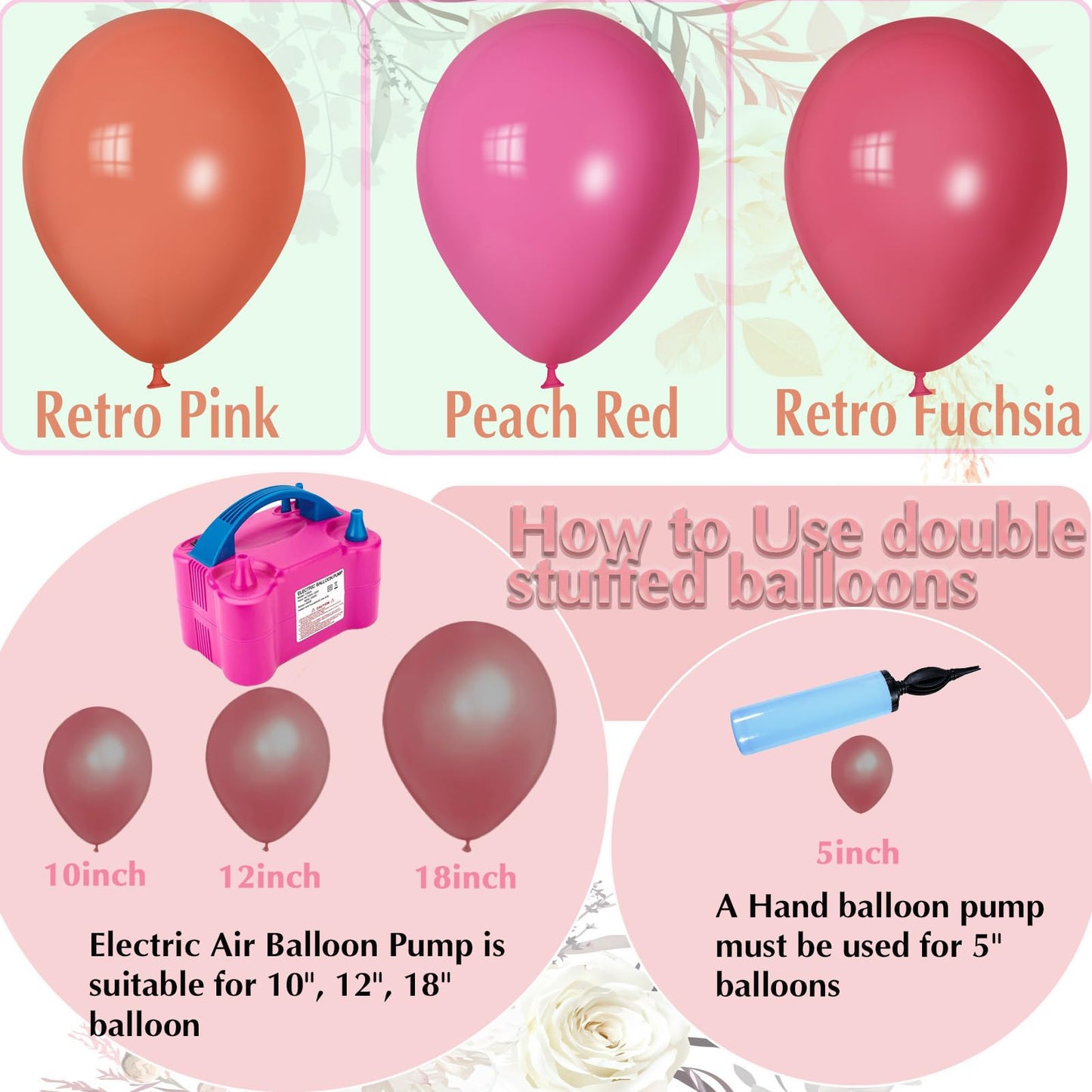 Rose Red Balloons, Scmdoti Fuschia Pink balloons Balloons Different