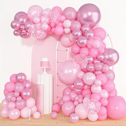 153pcs Pink Balloon Garland Arch Kit, Different Sizes 18 12