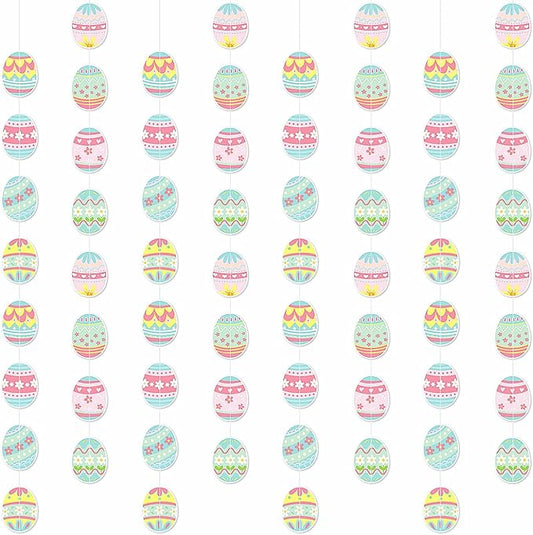 Wall Hanging Decorations Easter Egg Garland - 8pcs Rainbow Easter