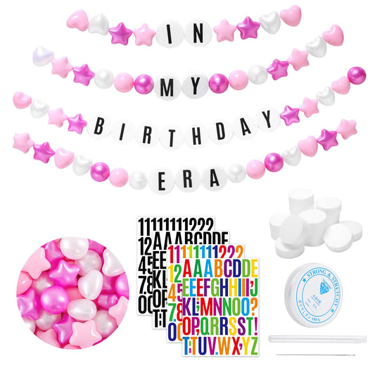 DIY Giant Friendship Bracelet Birthday Garland Kit with Letters Ball