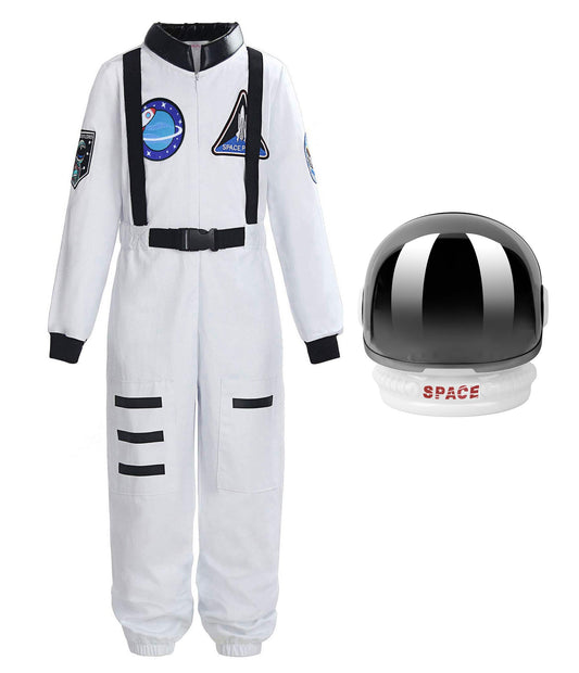 ReliBeauty kids girls boys Astronaut Costume with Space Helmet,7/120