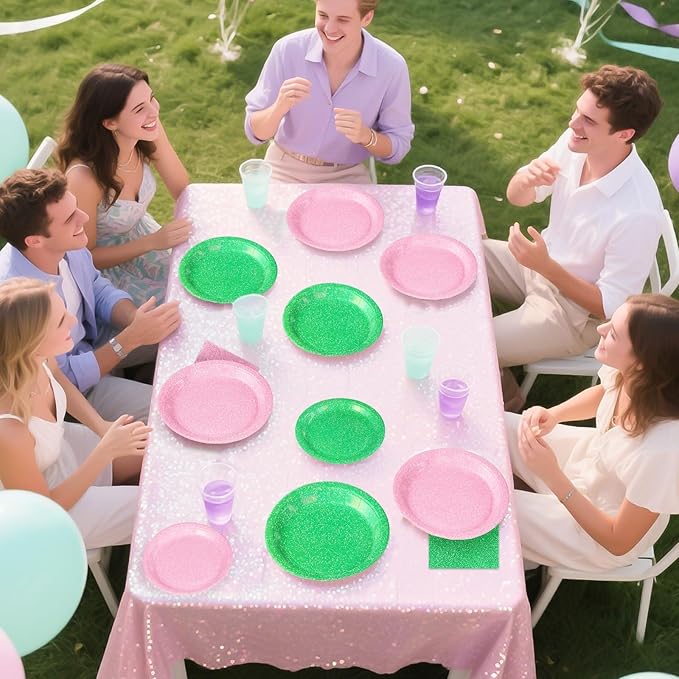 96 PCS Pink and Green Witch Party Supplies Witch Birthday Party