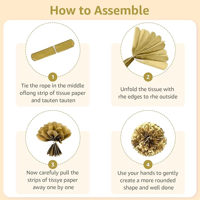 Birthday Decorations for Men Women, Gold and Black Party Decorations