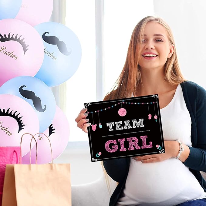 Baby Gender Reveal Party Supplies Kit Photo Props Games Decorations