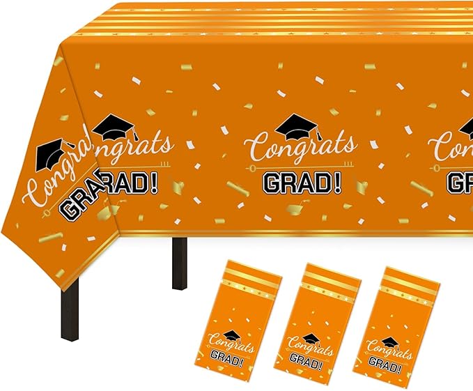 Childom 3 Pack Graduation Tablecloth,Graduation Decorations Class of #