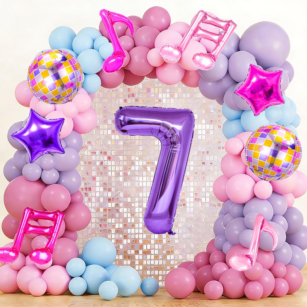 9Pcs Kpop Birthday Decorations - Kpop Music Balloons Hot Pink Mus 7