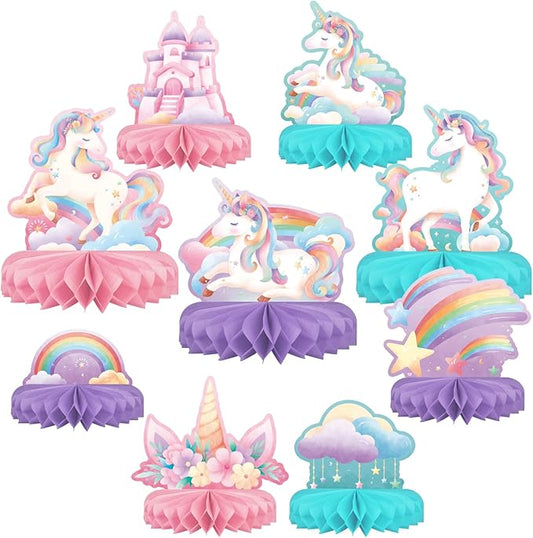 Unicorn Birthday Party Supplies Set Rainbow Table Decorations