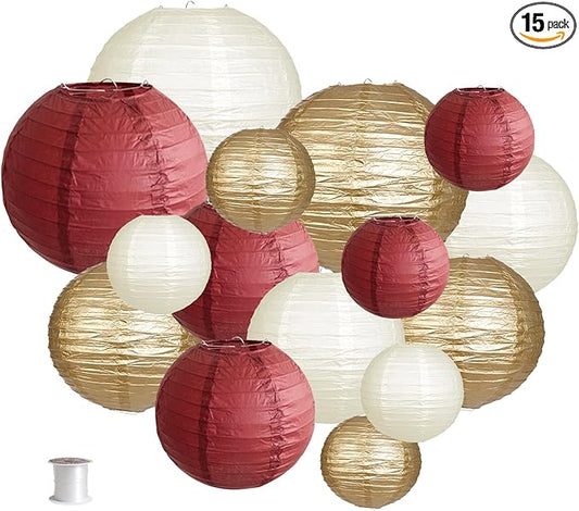 Paper Lanterns Party Decorations, Round Hanging Paper Lanterns