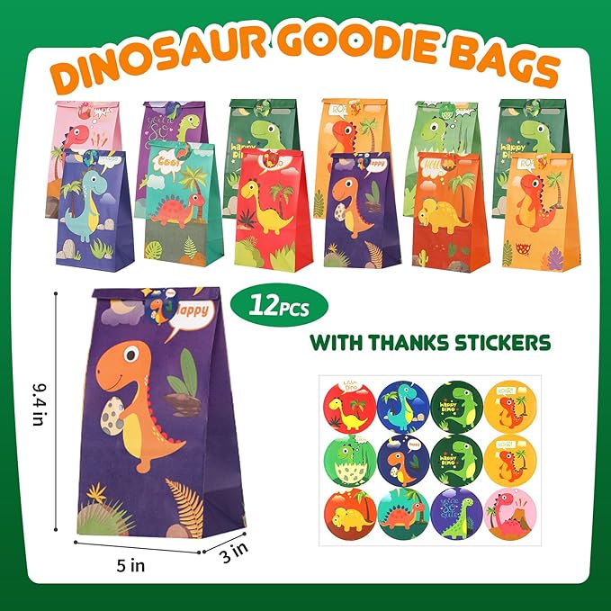Dinosaur Party Favors For 12 Kids Dinosaur Birthday Party Supplies