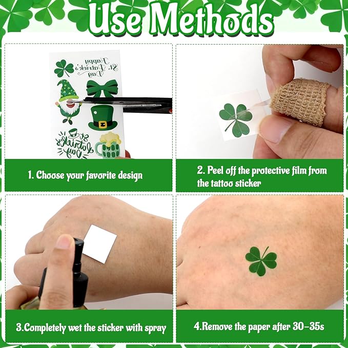 42 Pack St Patrick's Day Accessories Party Favor Set Green Shamrock