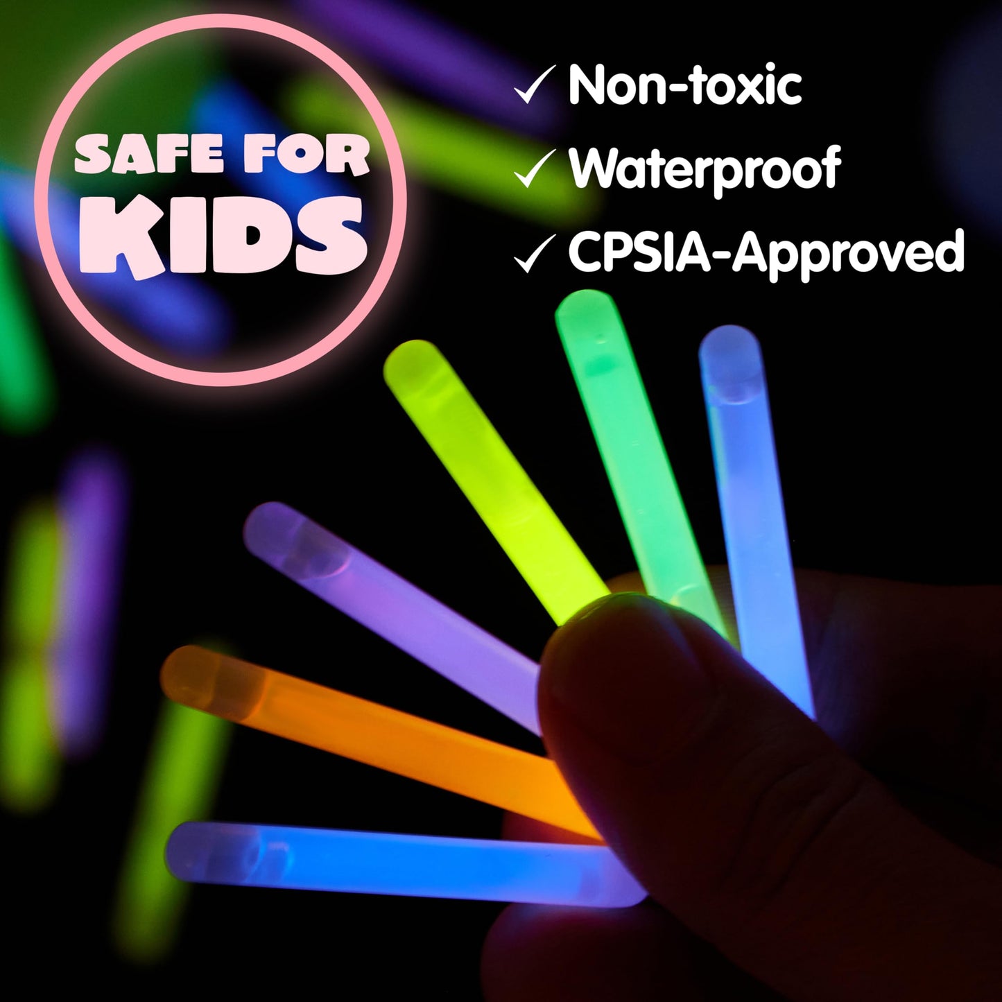 100 Pcs Easter Eggs with 150 Pcs Mini Glow Sticks for Kids