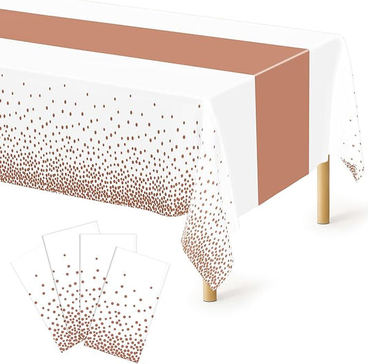 QZYL 4 Pack Disposable Table Cloth, 54" x 108" Rectangle Party Table
