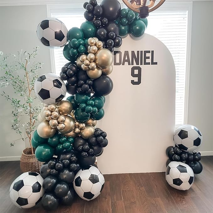 HILAVO Soccer Balloons 18 Inch Black and White Soccer Ball Foil