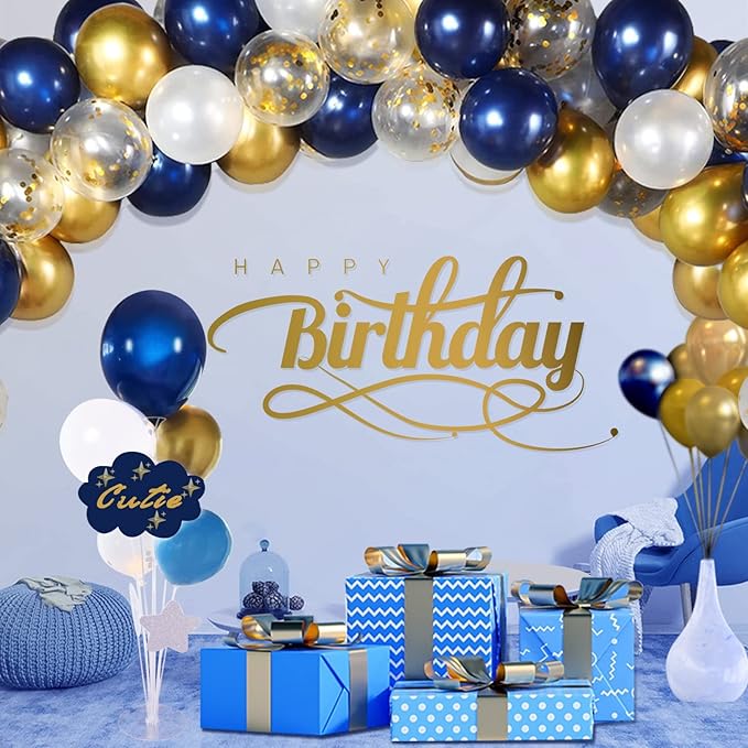 Navy Blue Balloons 100 Pack 12 inch Round Helium Navy Balloons for
