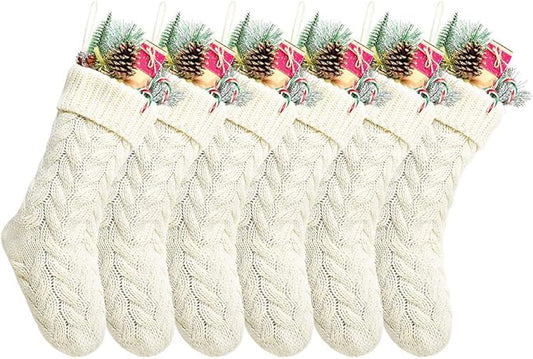 Christmas Stockings Bulk, 20 Inch Ivory Knit Stockings Christmas