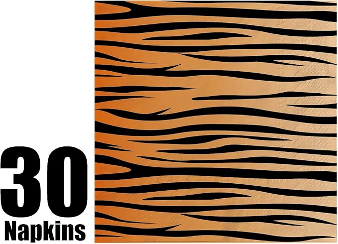 Serves 30 Guest Jungle Safari Zoo Animal Print Birthday Party