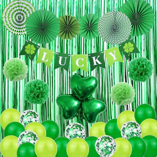 St Patrick's Day Decorations Kit 37 Pcs Saint Patricks Day Shamrock