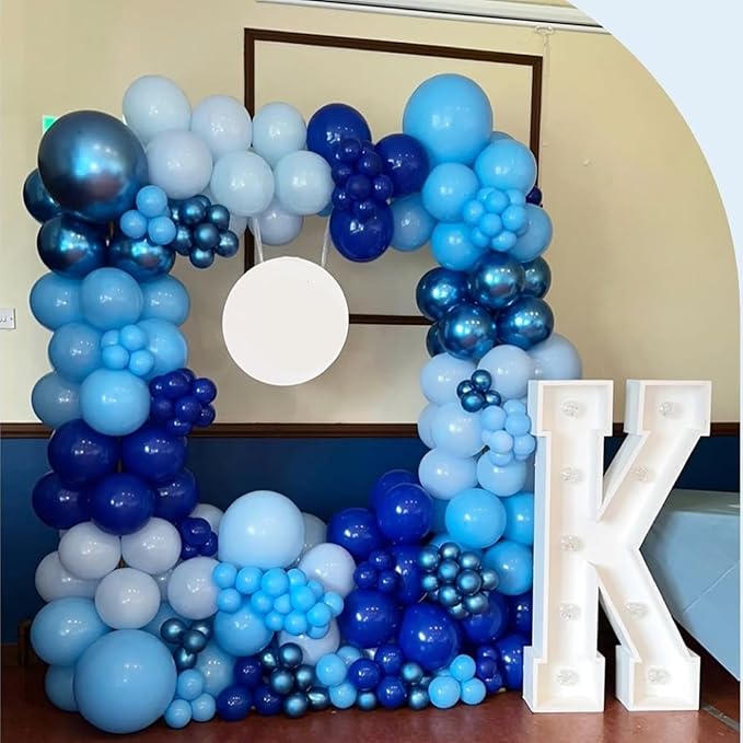 YMSZ Blue and Silver Balloons, 67pcs 12 Inch Navy Blue Balloon