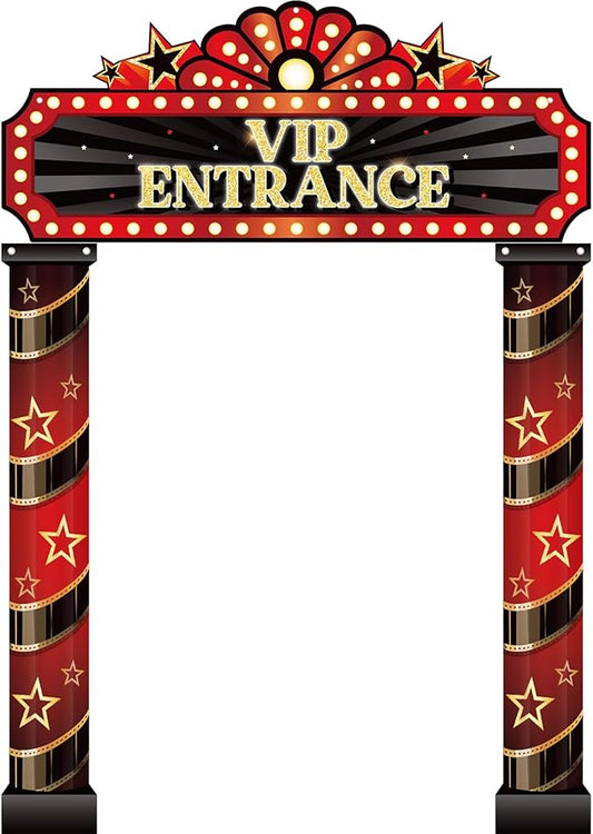 3 Pcs Movie Night Porch Sign Banner Movie Theme Party